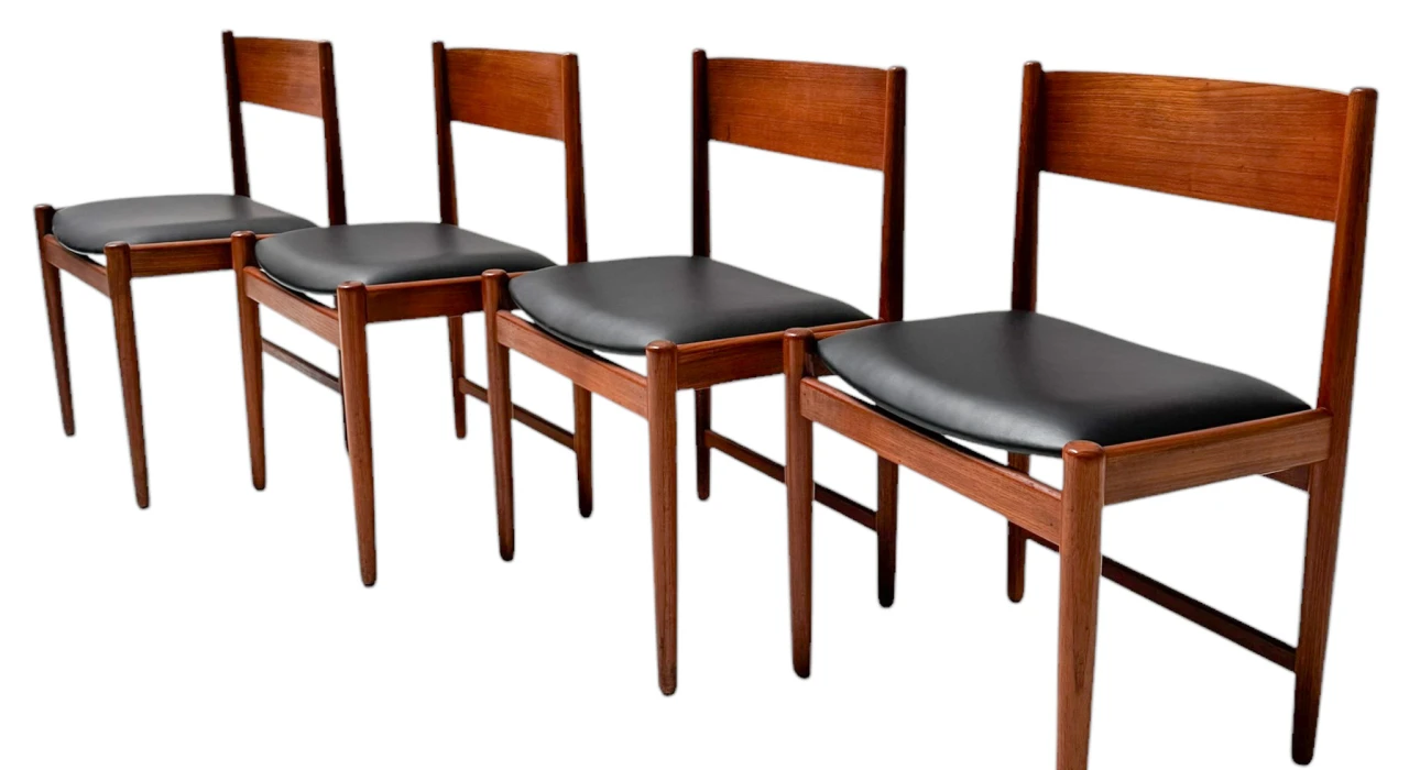 Four Mid-Century Modern Dining Room Chairs by Kurt Østervig for Sibast, 1960s